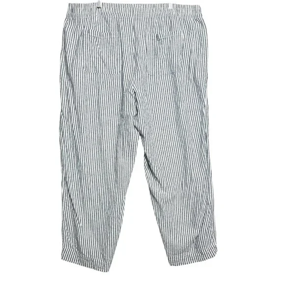 Old Navy Pants Set of 2 Womens XXL Beige & Stripe Linen Blend Wide Leg High Rise - Picture 4 of 13